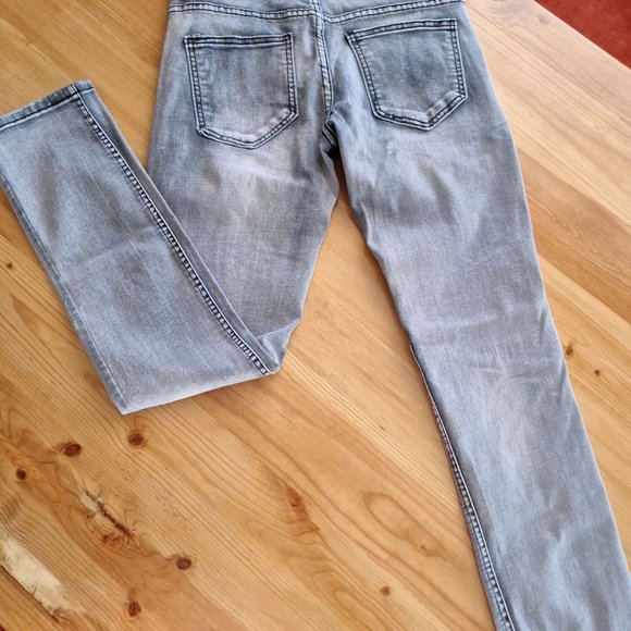 ROK Skinny Moto Straight Leg Jeans - Picture 2 of 7